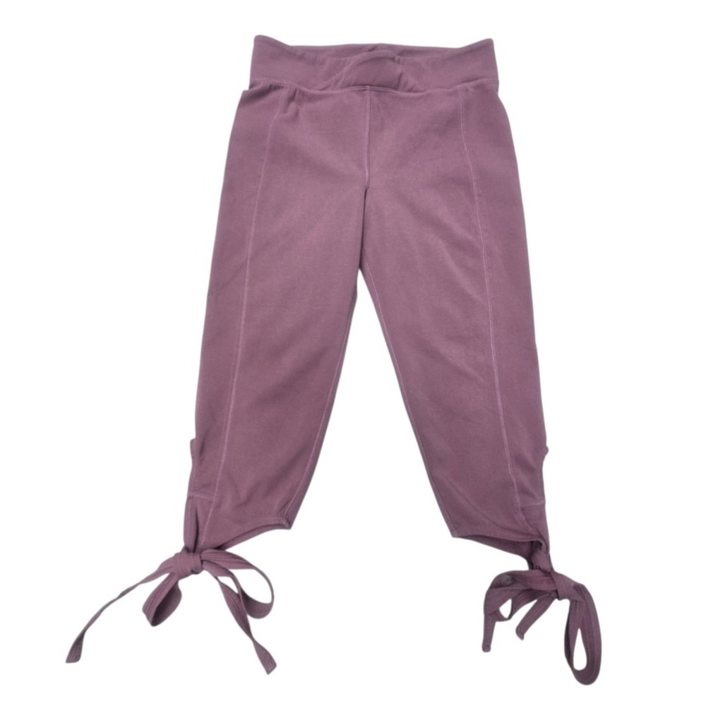 Free People FP Movement Mauve Tie Cuff Cropped Leggings Yoga Pants Size M Boho